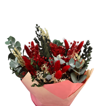 Ramo de flores secas y preservadas